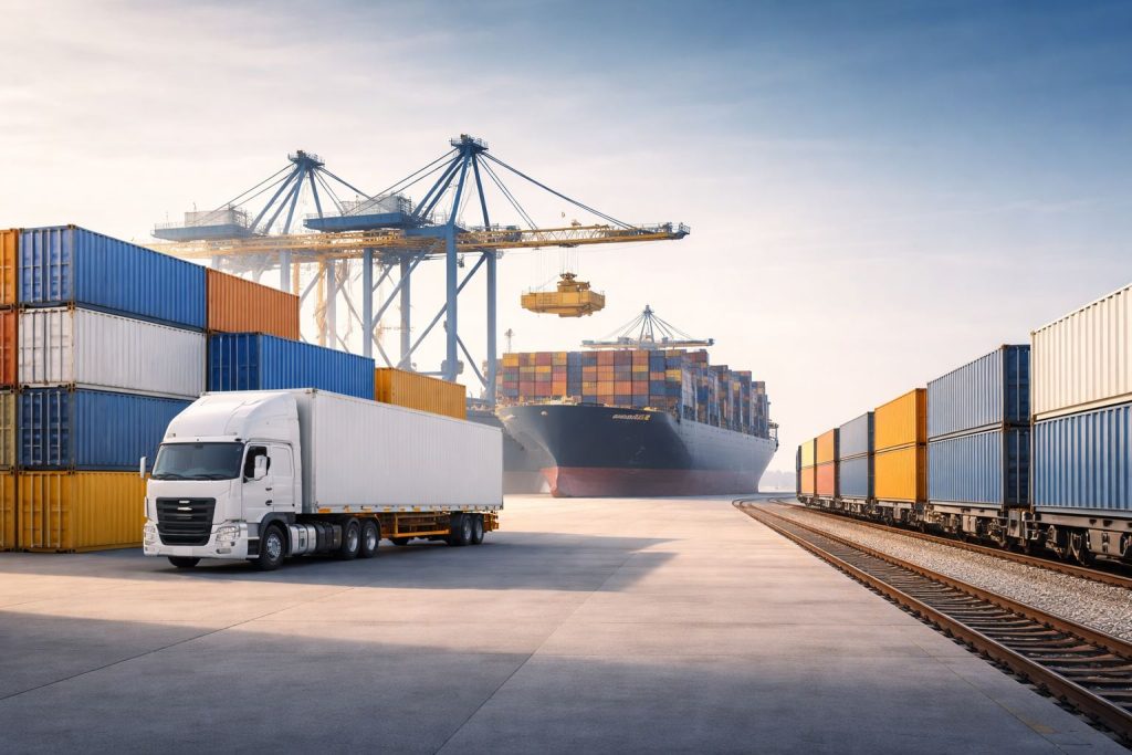 Angkutan multimoda efisiensi logistik untuk distribusi barang modern yang lebih hemat biaya dan tetap tepat waktu