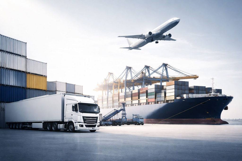 Layanan logistik terintegrasi perusahaan untuk distribusi barang yang efisien melalui pengiriman multimoda dan rantai pasok modern